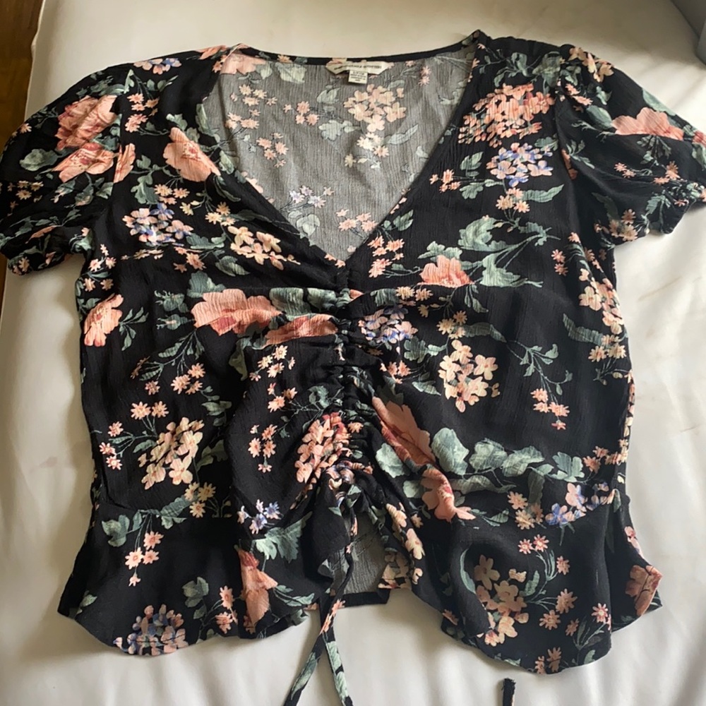 Floral adjustable blouse